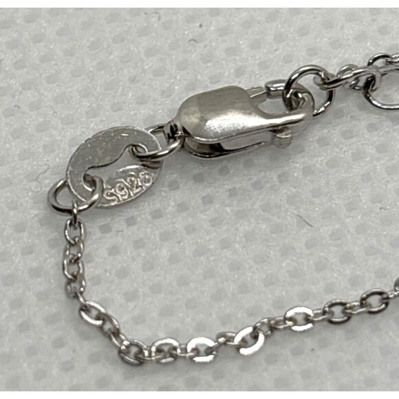 Cynthia Rowley New York Rainbow CZ Pendant 18 -20'' Necklace Sterling 925 Silver - Picture 8 of 10